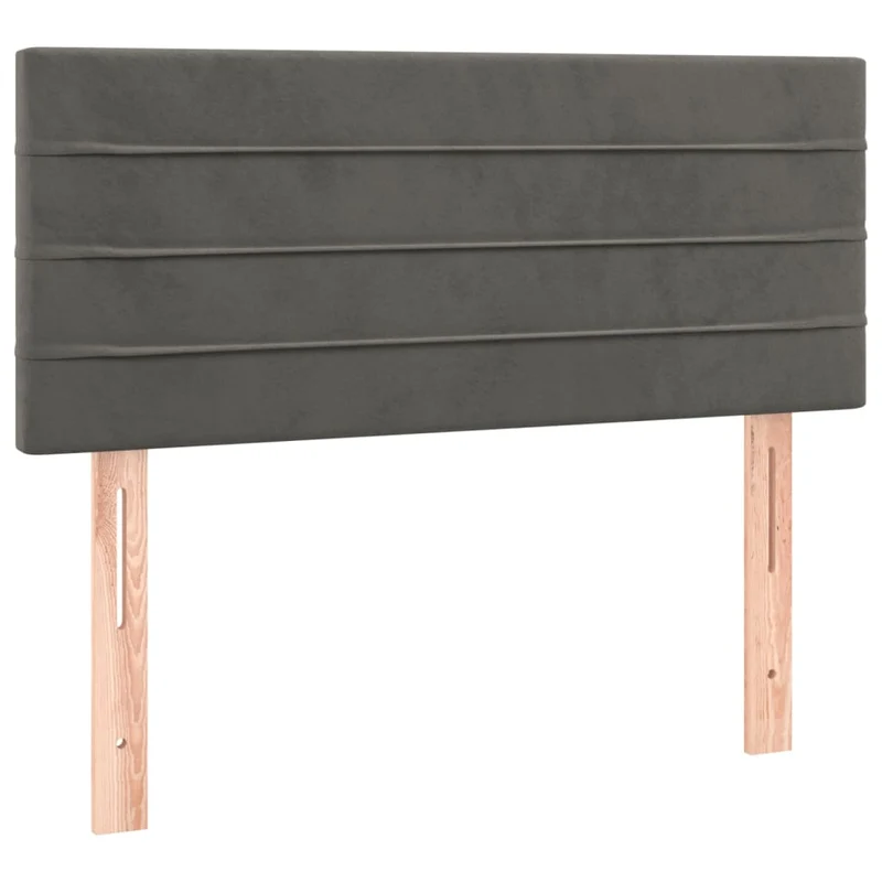Tête de lit accessoire couchage chambre à coucher meuble 100 x 5 x 78/88 cm tissu velours gris foncé TDL0203189