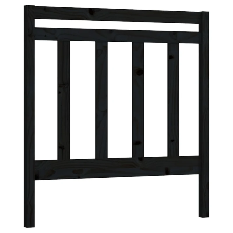 Tête de lit accessoire couchage chambre à coucher meuble 95 x 4 x 100 cm bois de pin noir TDL0202055