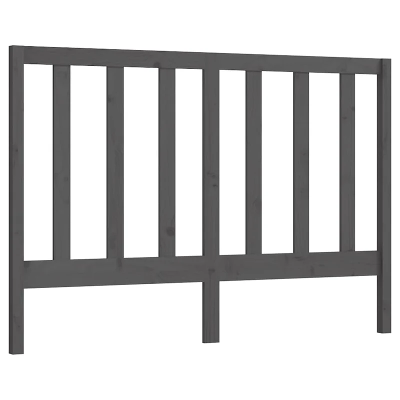 Tête de lit accessoire couchage chambre à coucher meuble 126 x 4 x 100 cm bois de pin gris TDL0203495