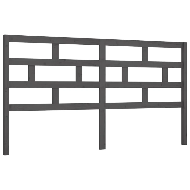 Tête de lit accessoire couchage chambre à coucher meuble 206 x 4 x 100 cm bois de pin gris TDL0203315