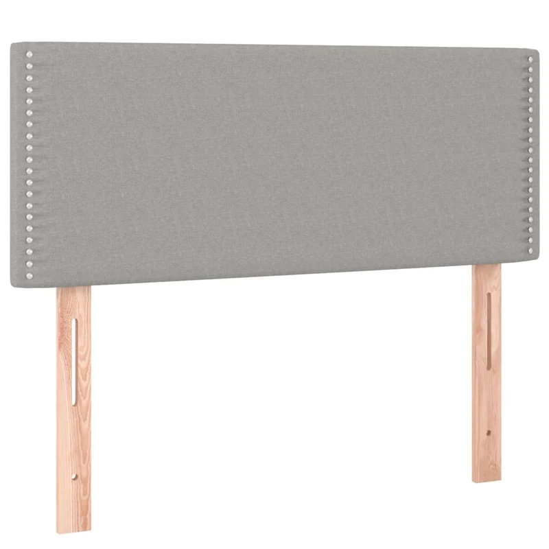 Tête de lit accessoire couchage chambre à coucher meuble 90 x 5 x 78/88 cm tissu gris clair TDL0203207