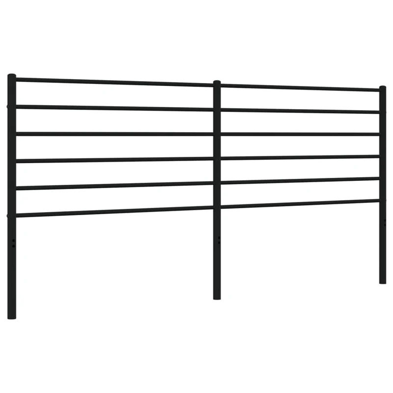 Tête de lit accessoire couchage chambre à coucher meuble 193 cm métal noir TDL0202418