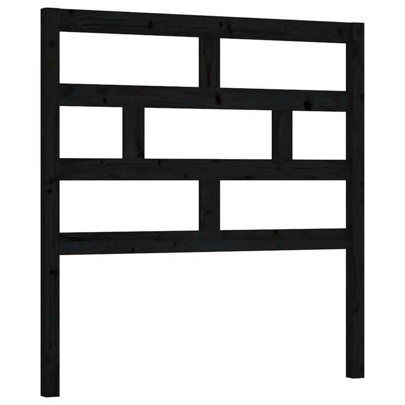 Tête de lit accessoire couchage chambre à coucher meuble 106 x 4 x 100 cm bois de pin noir TDL0202372