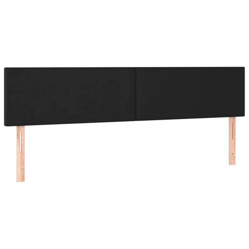 Tête de lit accessoire couchage chambre à coucher meuble à LED 200 x 5 x 78/88 cm synthétique noir TDL0200626