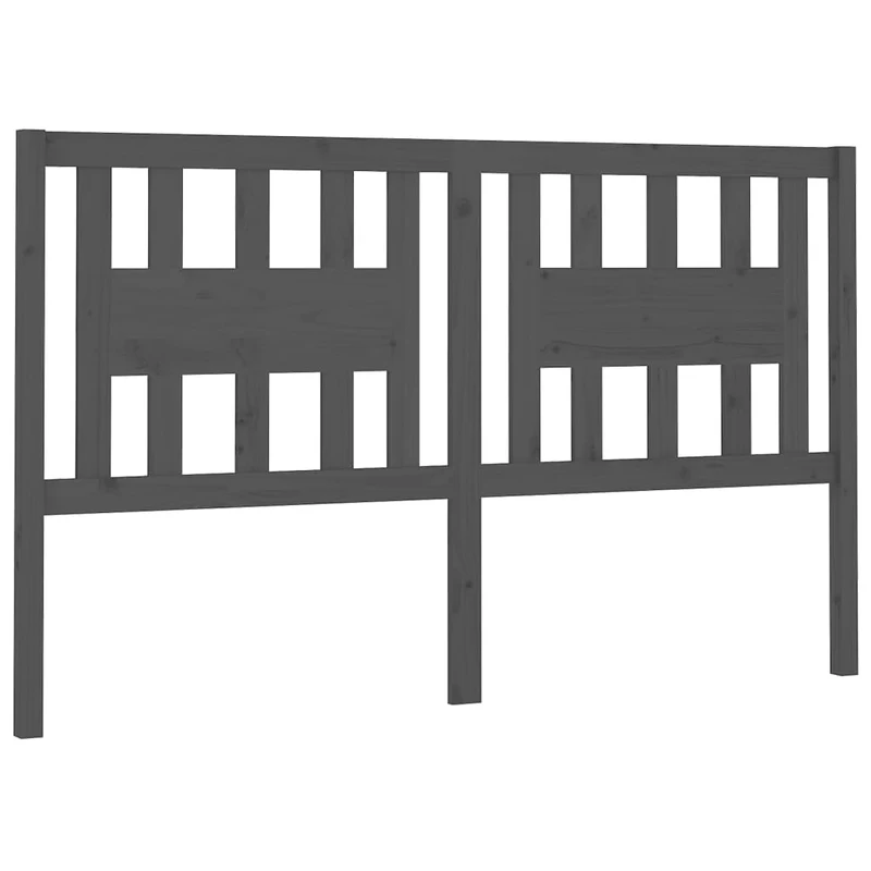 Tête de lit accessoire couchage chambre à coucher meuble 126 x 4 x 100 cm bois de pin gris TDL0203497