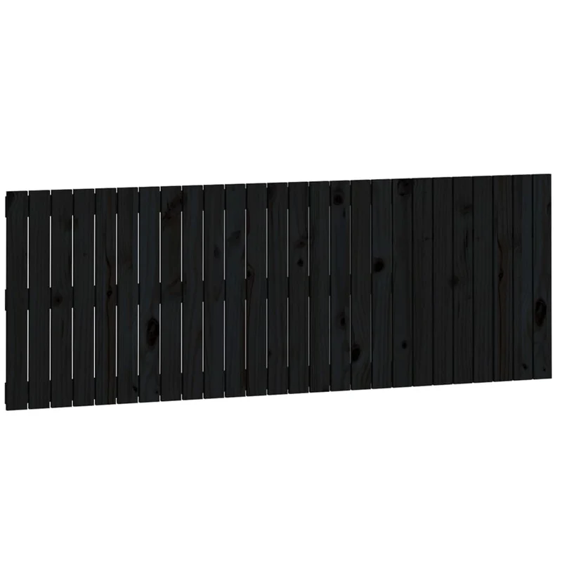 Tête de lit accessoire couchage chambre à coucher meuble murale 166 x 3 x 60 cm bois massif noir TDL0202522