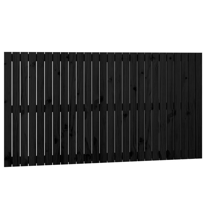 Tête de lit accessoire couchage chambre à coucher meuble murale 166 x 3 x 90 cm bois massif noir TDL0202519