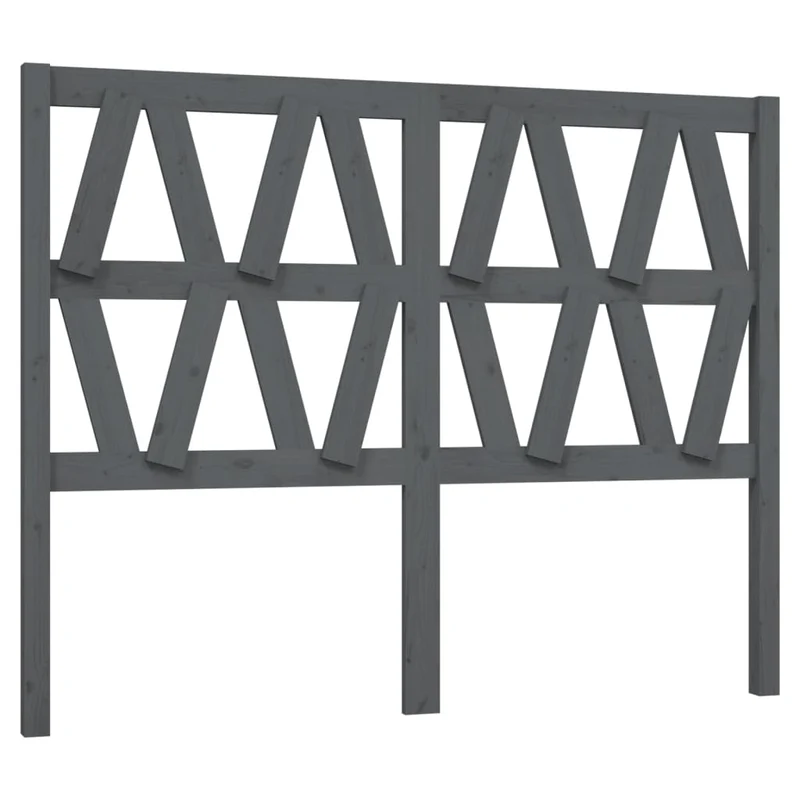 Tête de lit accessoire couchage chambre à coucher meuble 126 x 4 x 100 cm bois de pin gris TDL0203499