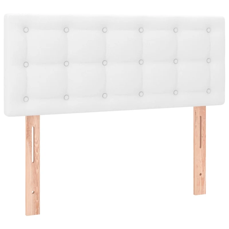 Tête de lit accessoire couchage chambre à coucher meuble à LED capitonné 100 x 5 x 78/88 cm synthétique blanc TDL0201951