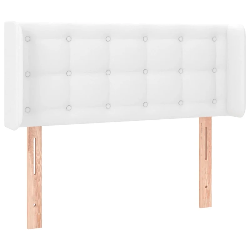 Tête de lit accessoire couchage chambre à coucher meuble à LED capitonné 103 x 16 x 78/88 cm synthétique blanc TDL0201946