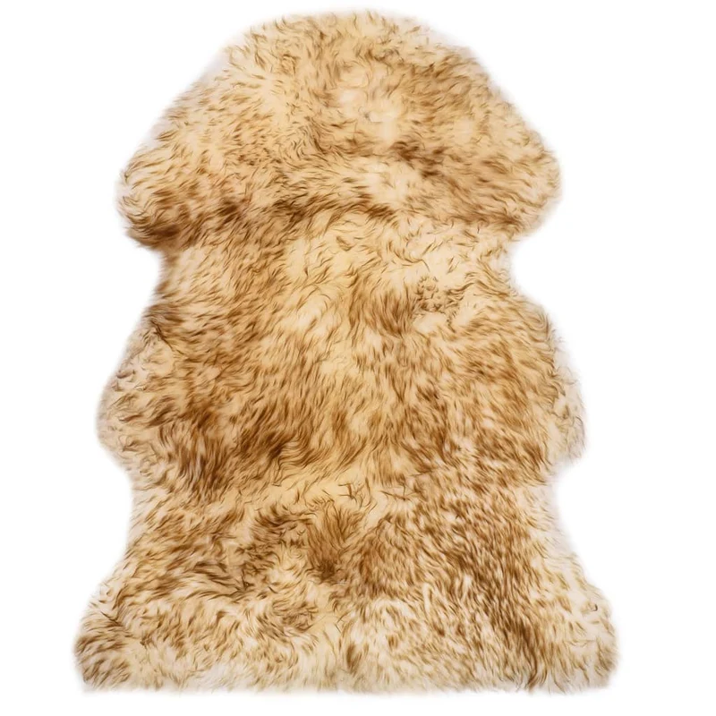 Tapis en peau de mouton 60 x 90 cm Mélange de marron DEC024006