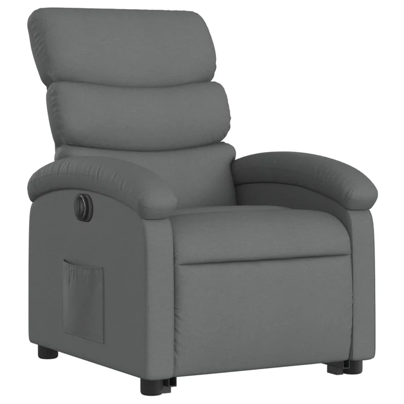 Fauteuil relax TV fonction de levage électrique très confortable en tissu gris foncé DEC028362