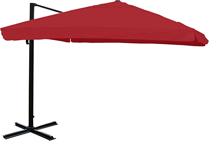 Parasol de restauration 3x4m (Ø5m) polyester/aluminium 26kg bordeaux sans pied 04_0003344