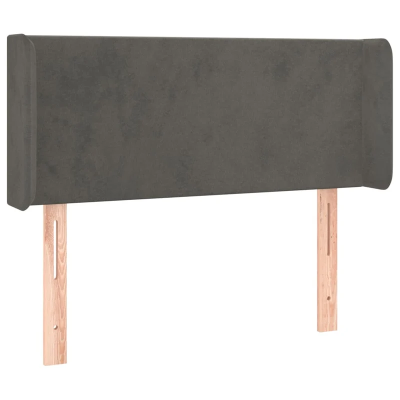 Tête de lit accessoire couchage chambre à coucher meuble à LED 93 x 16 x 78/88 cm tissu velours gris foncé TDL0200969