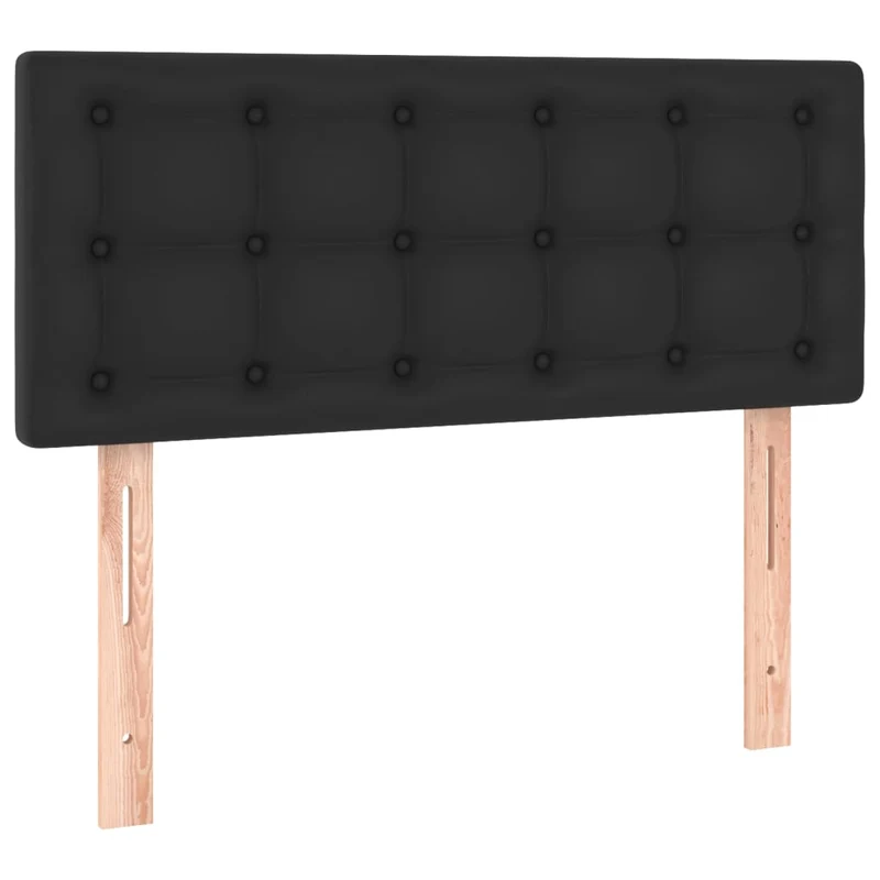 Tête de lit accessoire couchage chambre à coucher meuble à LED 100 x 5 x 78/88 cm synthétique noir TDL0200757