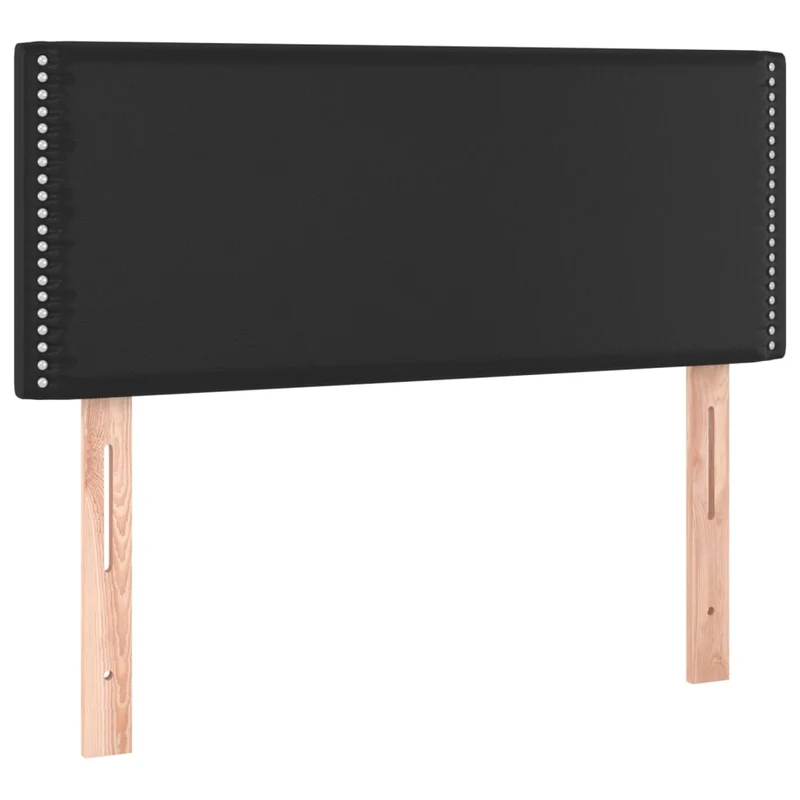 Tête de lit accessoire couchage chambre à coucher meuble à LED 90 x 5 x 78/88 cm synthétique noir TDL0200537