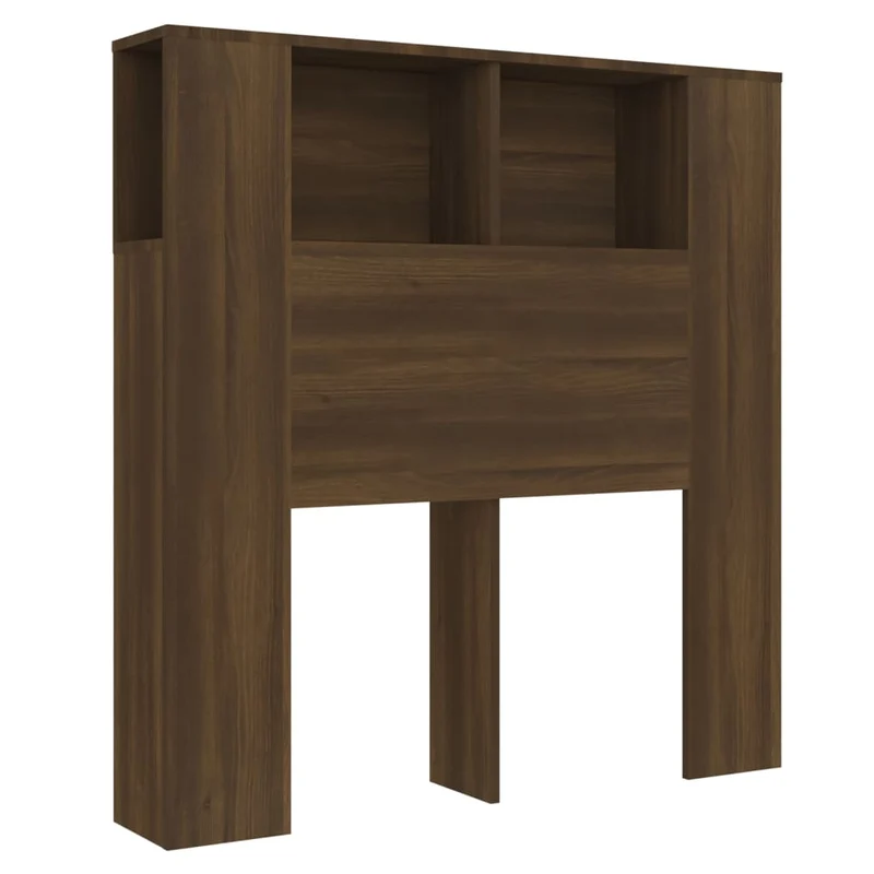Tête de lit avec rangement accessoire de lit table de chevet étagère 100 x 18,5 x 104,5 cm MDF marron TDL0200068