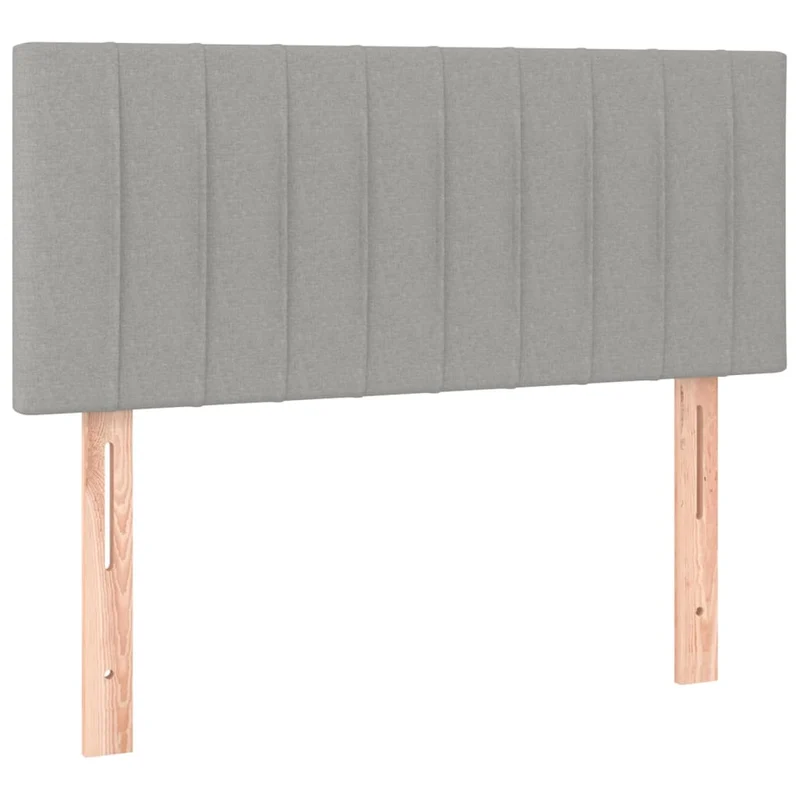 Tête de lit accessoire couchage chambre à coucher meuble 90 x 5 x 78/88 cm tissu gris clair TDL0203204