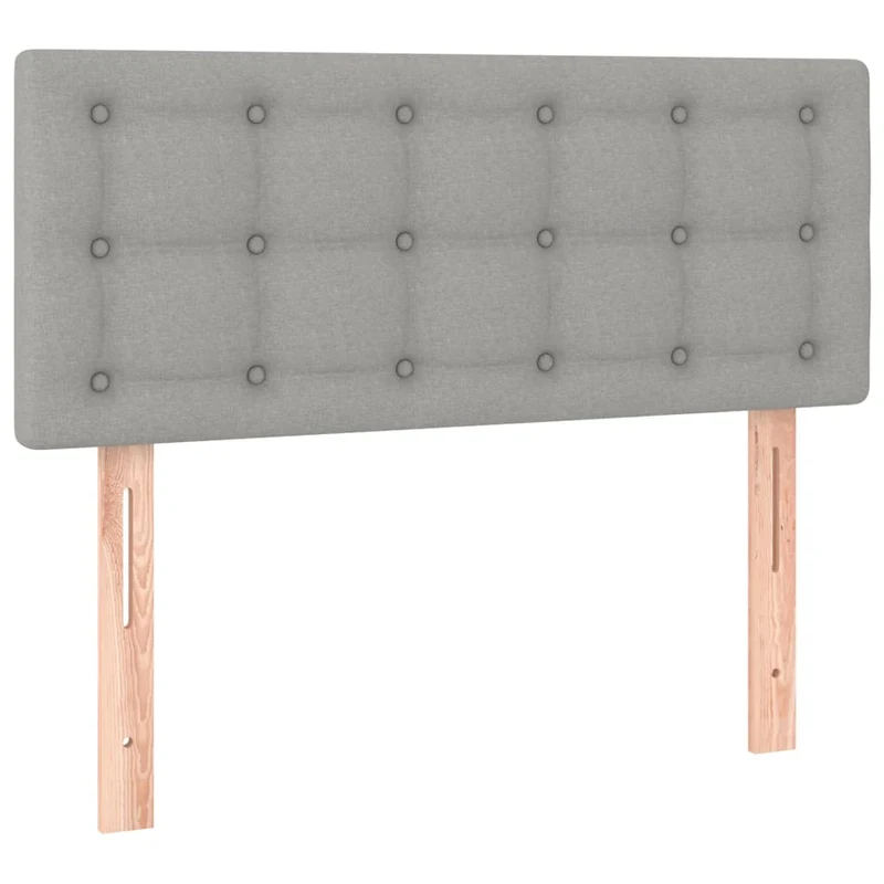 Tête de lit accessoire couchage chambre à coucher meuble à LED 80 x 5 x 78/88 cm tissu gris clair TDL0201274