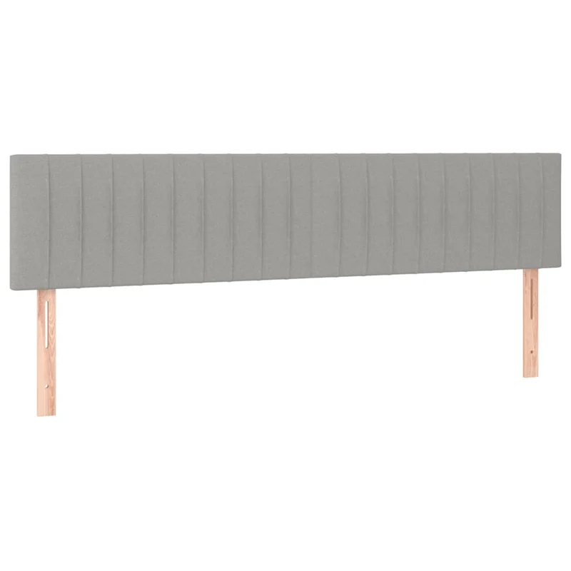 Tête de lit accessoire couchage chambre à coucher meuble en 2 parties 100 x 5 x 78/88 cm tissu gris clair TDL0206456