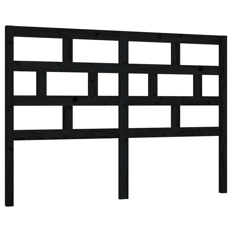 Tête de lit accessoire couchage chambre à coucher meuble 156 x 4 x 100 cm bois de pin noir TDL0202243