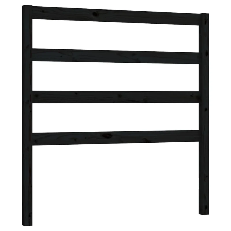 Tête de lit accessoire couchage chambre à coucher meuble 95 x 4 x 100 cm bois de pin noir TDL0202054