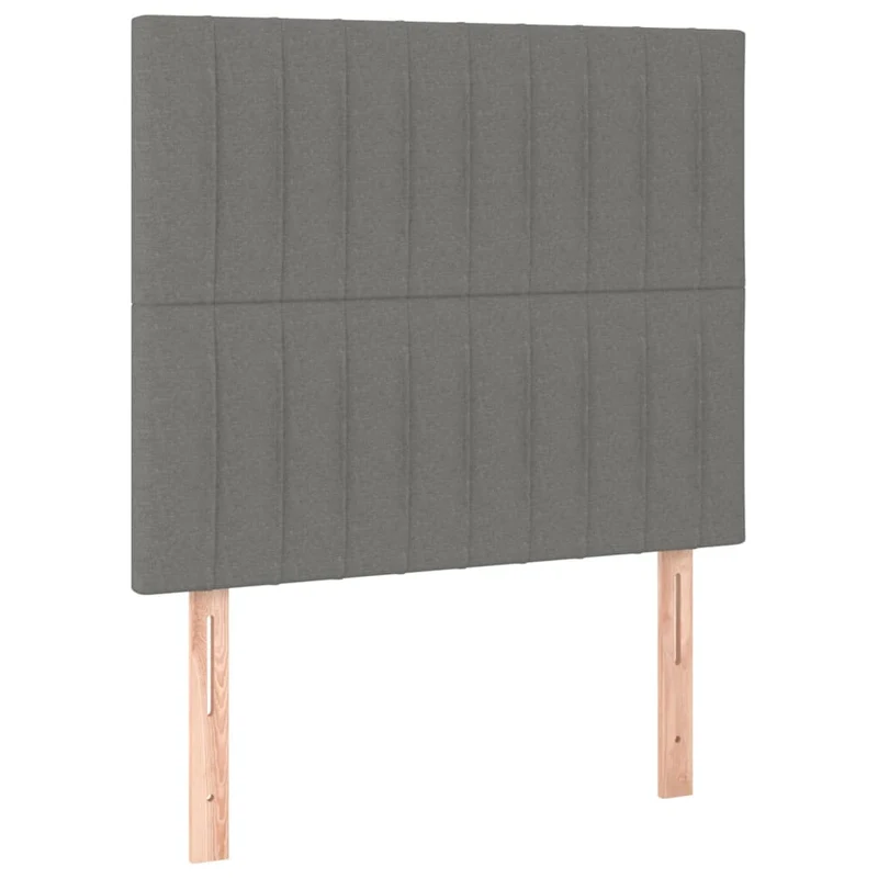 Tête de lit accessoire couchage chambre à coucher meuble à LED 90 x 5 x 118/128 cm tissu gris foncé TDL0201006