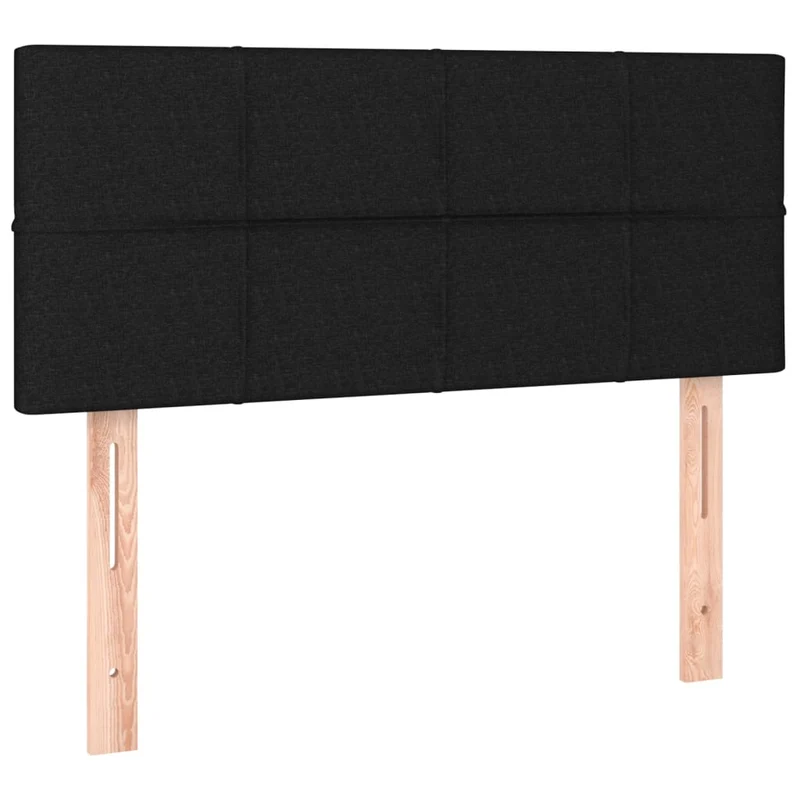 Tête de lit accessoire couchage chambre à coucher meuble 100 x 5 x 78/88 cm tissu noir TDL0202392