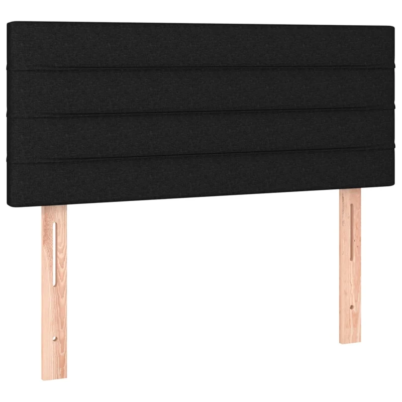 Tête de lit accessoire couchage chambre à coucher meuble 90 x 5 x 78/88 cm tissu noir TDL0202079