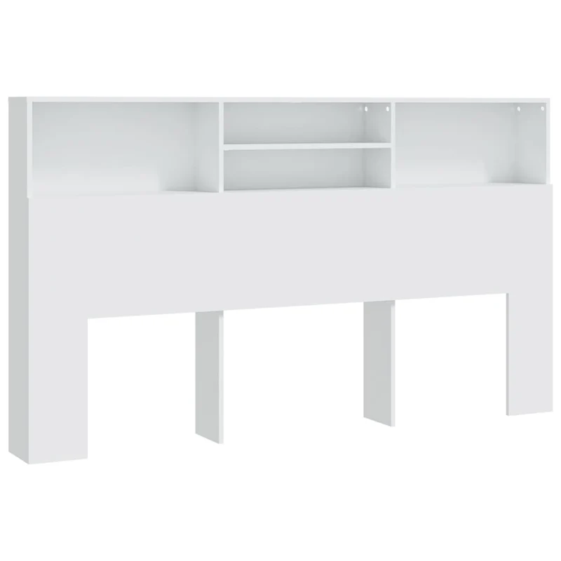 Tête de lit avec rangement accessoire de lit table de chevet étagère 180 x 19 x 103,5 cm MDF blanc TDL0200103
