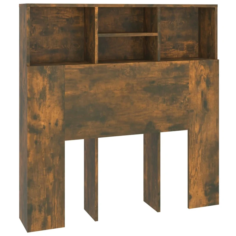 Tête de lit avec rangement accessoire de lit table de chevet étagère 100 x 19 x 103,5 cm MDF marron TDL0200081
