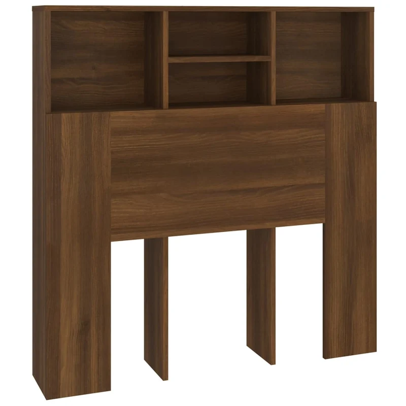 Tête de lit avec rangement accessoire de lit table de chevet étagère 100 x 19 x 103,5 cm MDF marron TDL0200067