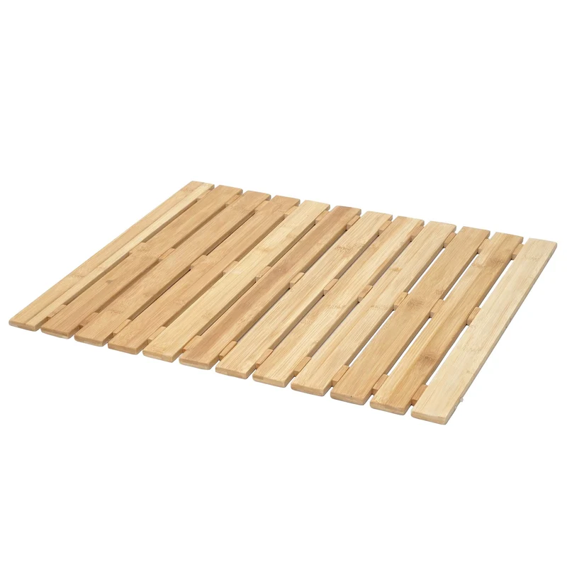 Tapis de bain douche Baignoire pour salle de bain en bambou antidérapant 60x50cm 04_0005346