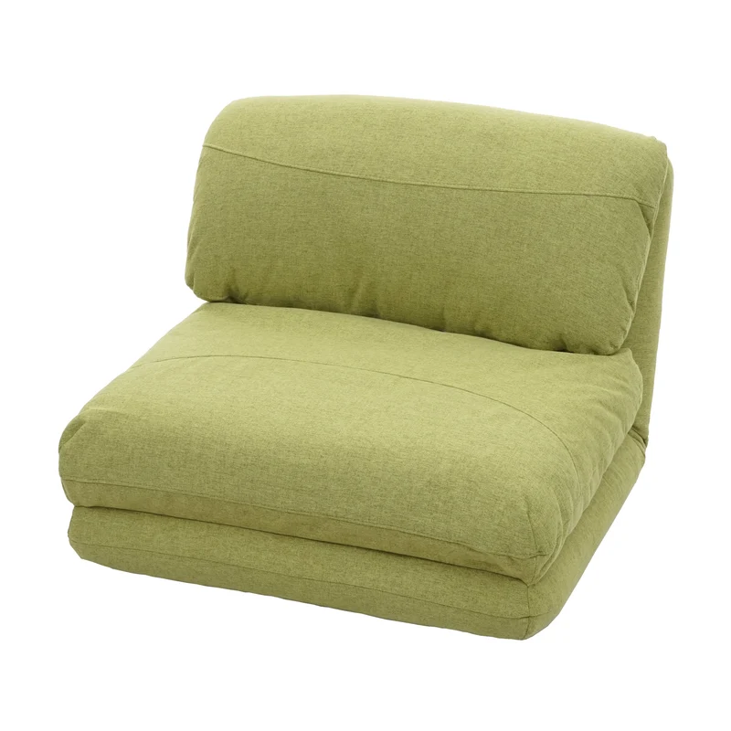 Matelas fauteuil-lit pliant fauteuil de relaxation dossier réglable tissu vert 04_0003100