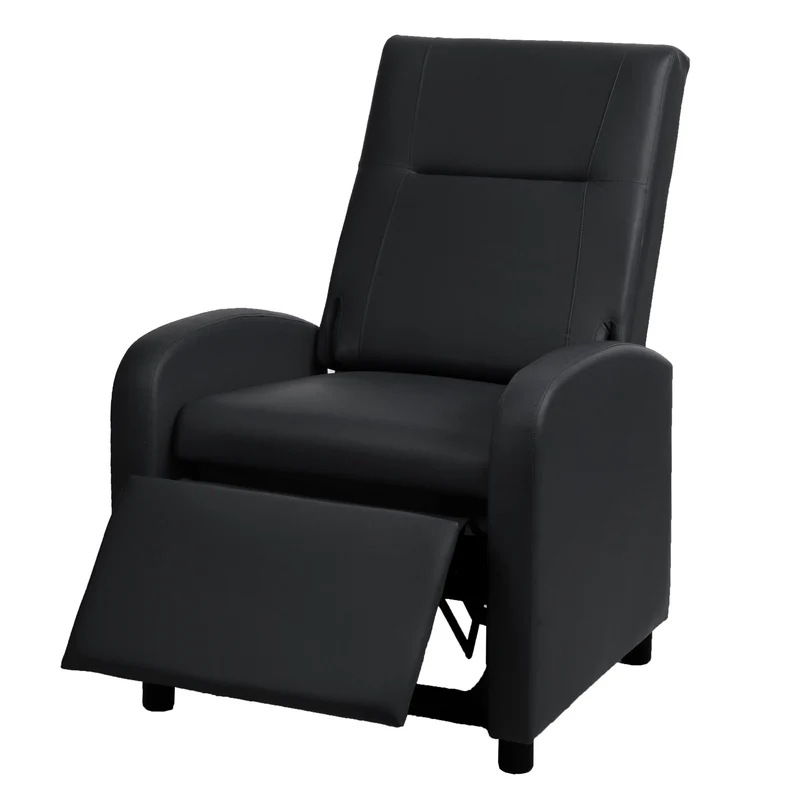 Fauteuil TV relax synthétique pliable 99x70x75cm synthétique noir 04_0002005