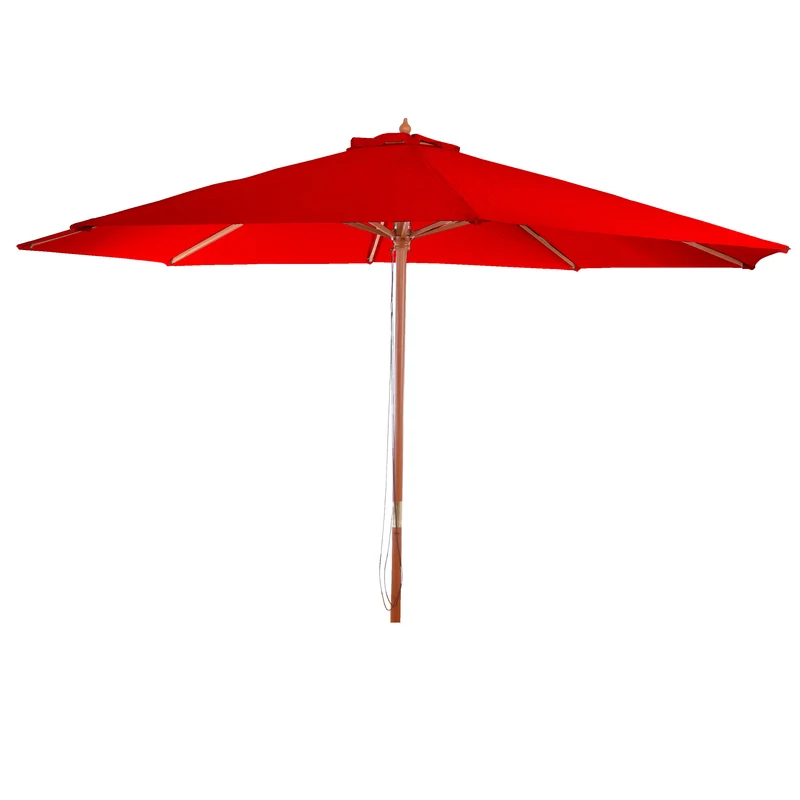 Parasol de jardin Ø 3,5m octogonal polyester/bois 7kg bordeaux 04_0003822