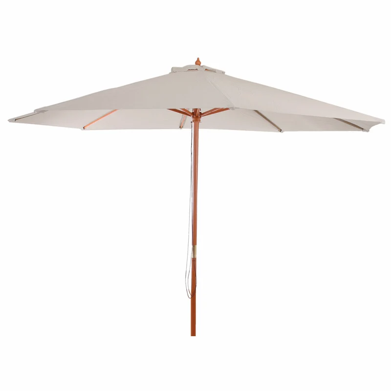 Parasol de jardin Ø 3m polyester/bois crème 04_0003823