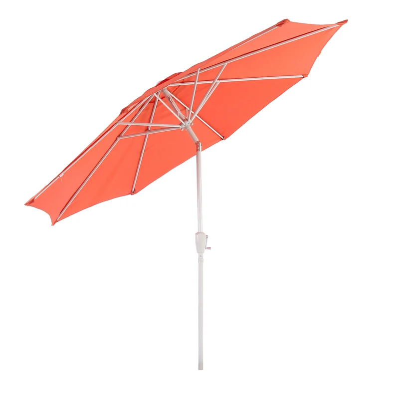 Parasol de jardin Ø 3m inclinable polyester/aluminium 5kg Terracotta 04_0003884