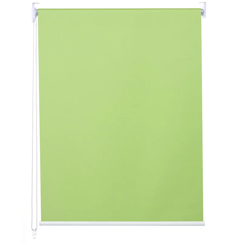 Store enrouleur de fenêtre occultant protection solaire store à tirage latéral 60x160cm opaque vert clair 04_0004433