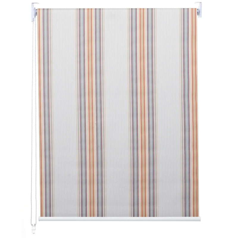 Store enrouleur de fenêtre occultant protection solaire store à tirage latéral 60x160cm opaque gris marron orange 04_0004434