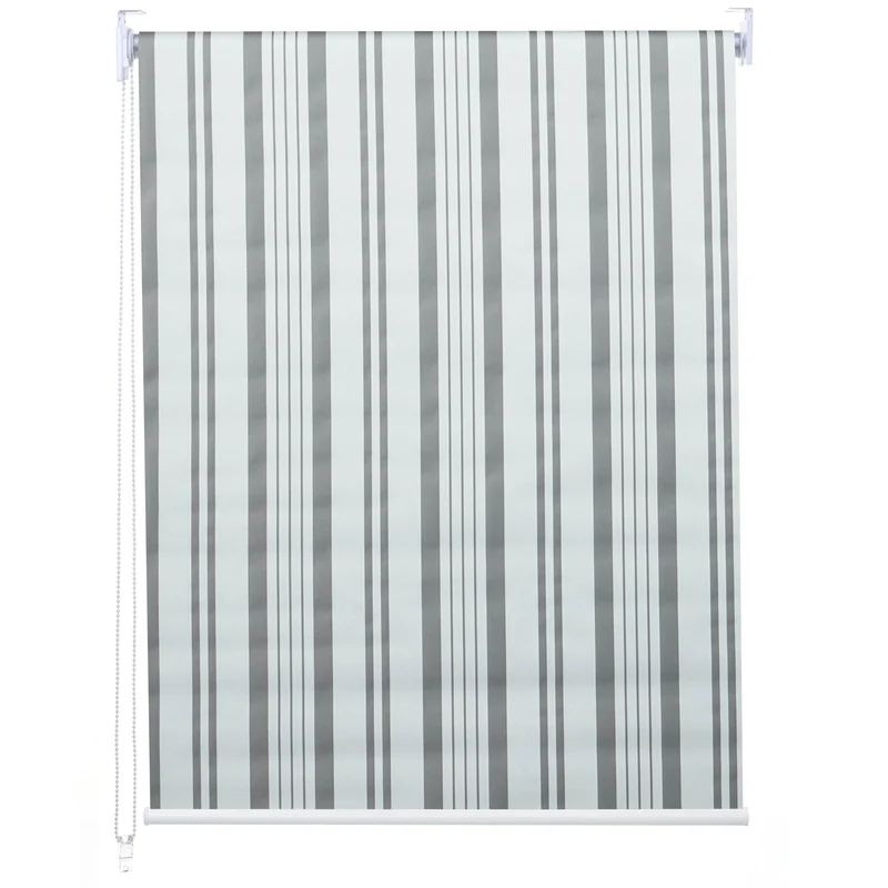 Store enrouleur de fenêtre occultant protection solaire store à tirage latéral 60x160cm opaque gris blanc 04_0004537