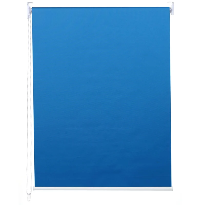 Store enrouleur de fenêtre occultant protection solaire store à tirage latéral 60x230cm opaque bleu 04_0004542