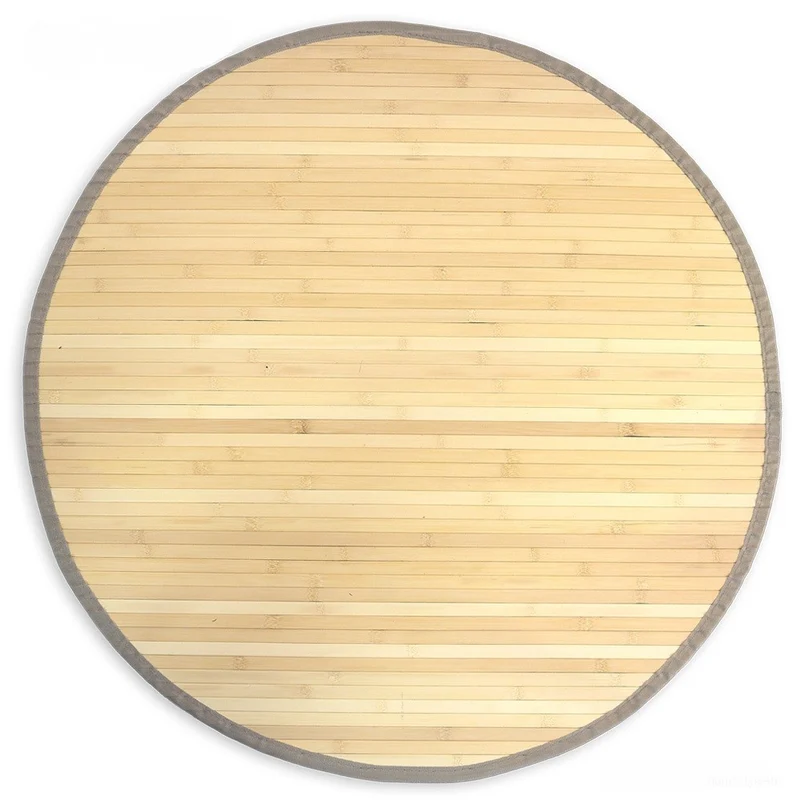 Tapis en bambou rond naturel Ø 120cm TAP06079