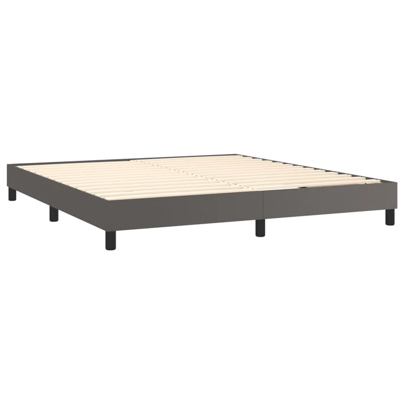 Sommier à lattes sur pieds cadre de lit 180x200 cm synthétique gris TDL0207222
