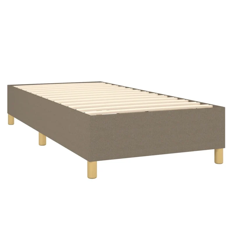 Sommier à lattes sur pieds cadre de lit 100x200 cm tissu taupe TDL0206943