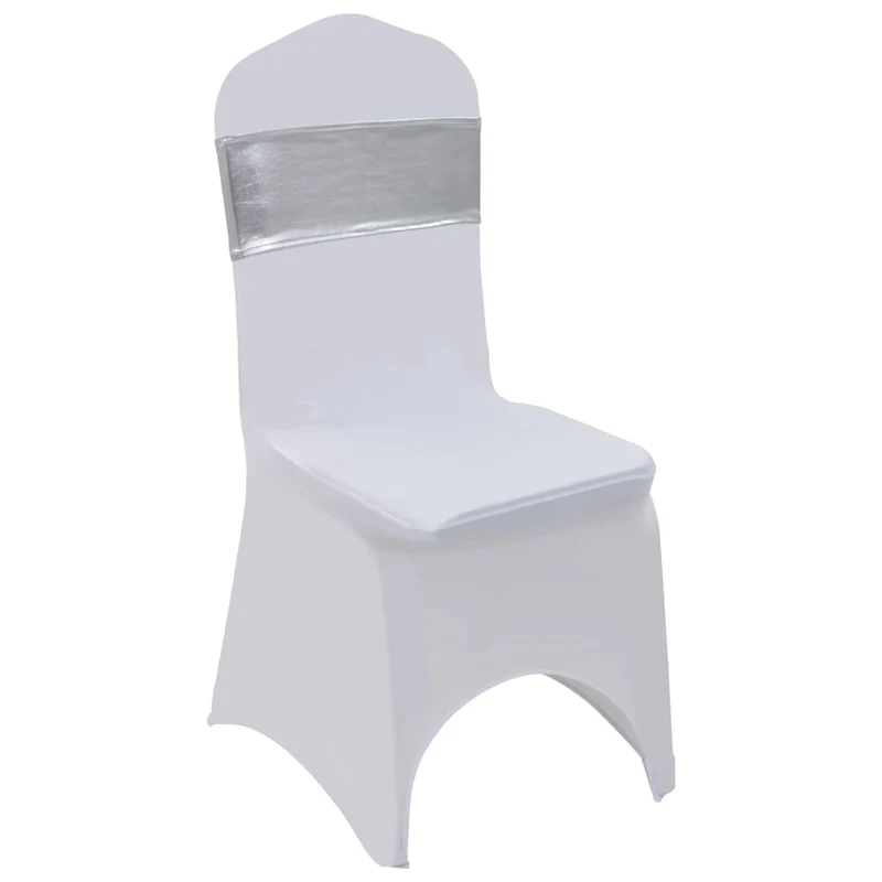 Ruban élastique de chaise 25 pièces avec boucle à diamants Argenté DEC022459