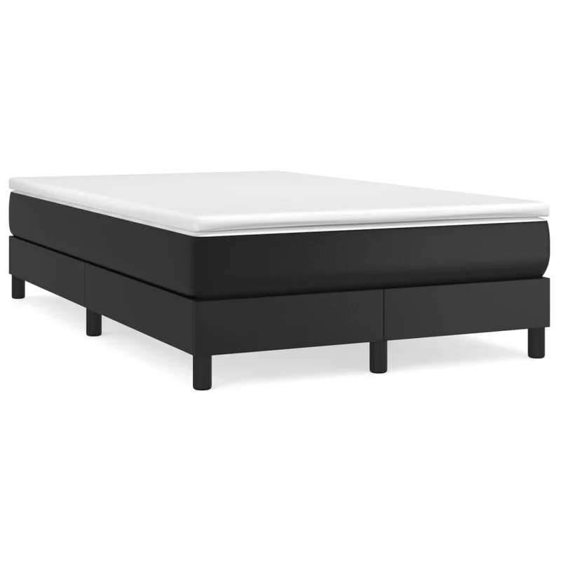 Sommier tapissier avec matelas 120x200 cm synthétique noir TDL0208739