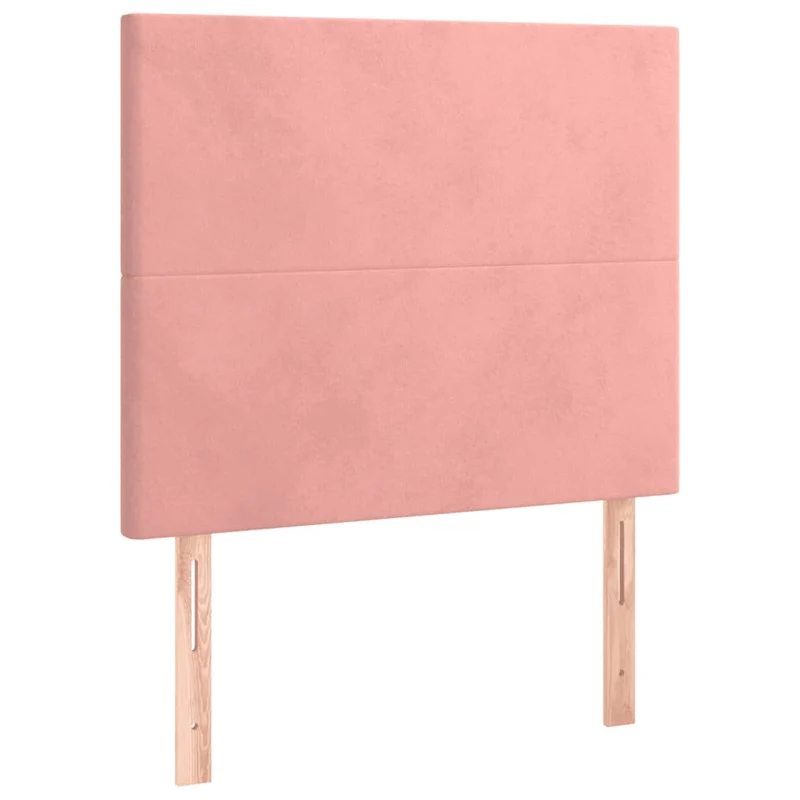 Tête de lit accessoire couchage chambre à coucher meuble à LED 100 x 5 x 118/128 cm tissu velours rose TDL0200501