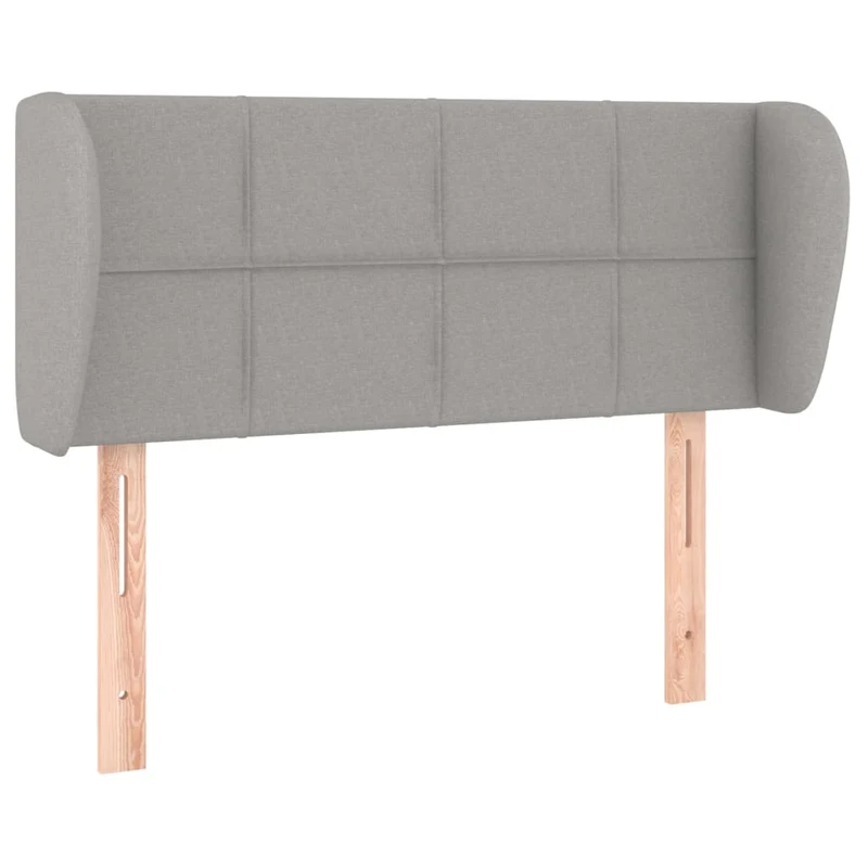 Tête de lit accessoire couchage chambre à coucher meuble avec rebord latéral 83 x 23 x 78/88 cm tissu gris clair TDL0205119