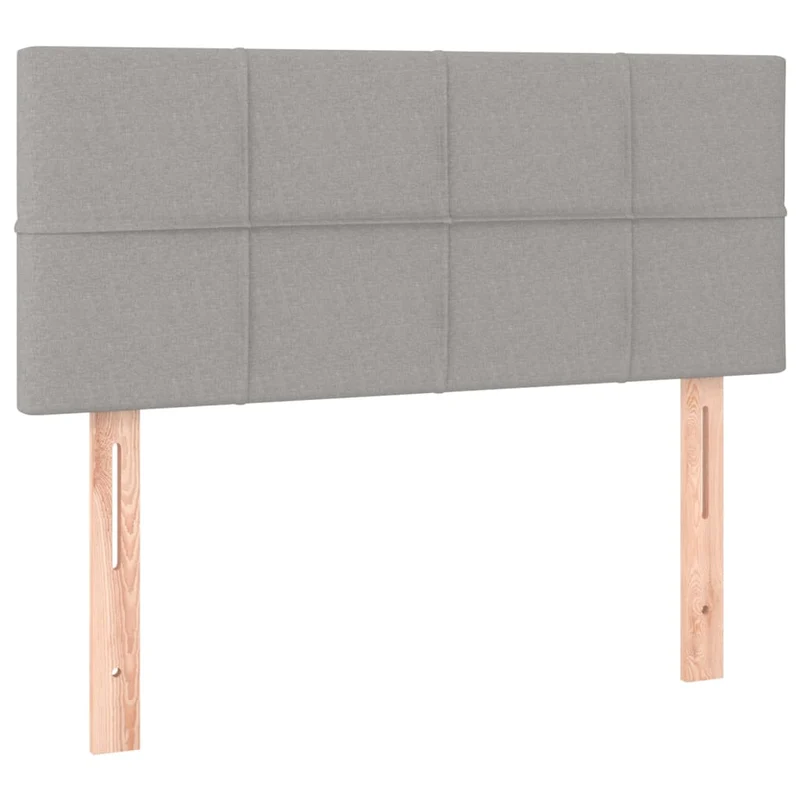 Tête de lit accessoire couchage chambre à coucher meuble 80 x 5 x 78/88 cm tissu gris clair TDL0203219